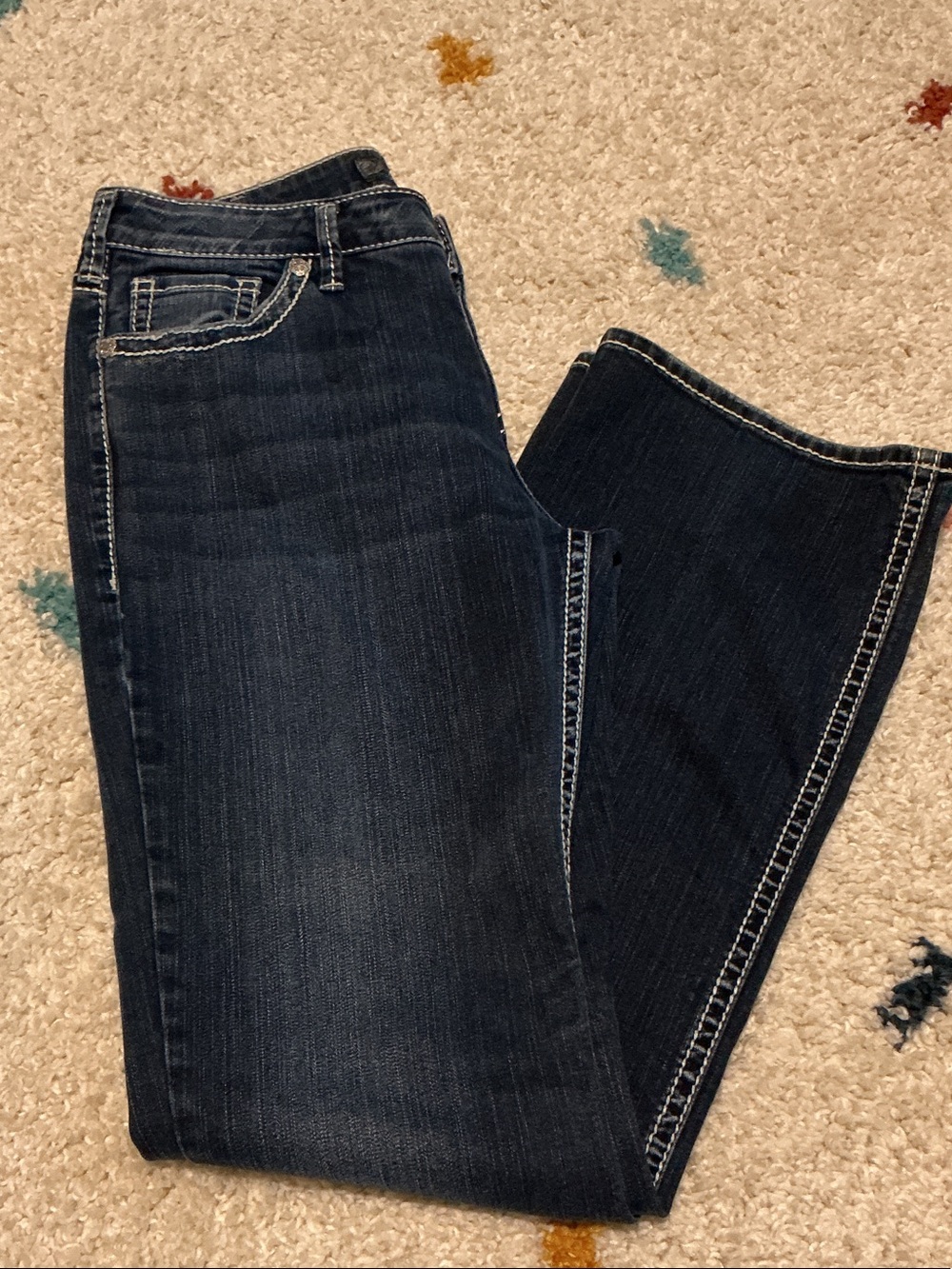 Sliver brand  Dark Blue Straight Leg Jeans